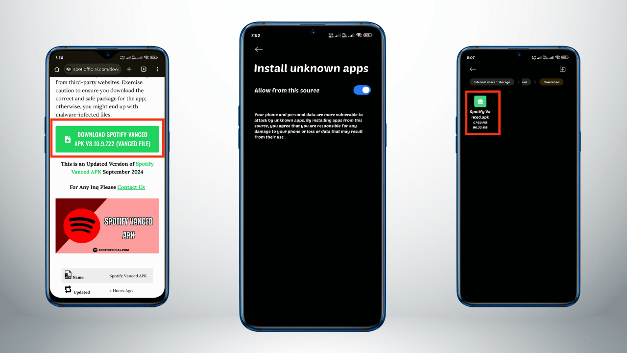 Downloading and Installation Procedure Spotify Vanced for Android (1)